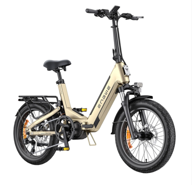 ENGWE L20 3.0 PRO Sklopivi električni bicikl sa središnjim motorom 20", 250 W, 48 V / 15 Ah, domet do 160 km, zlatni